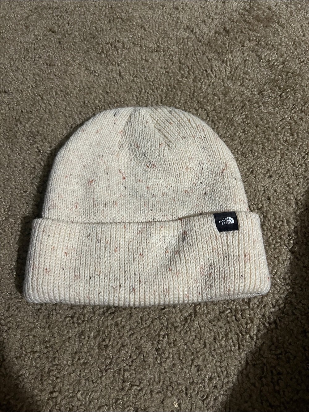 The North Face Men's Cream Speckled Cuff Beanie